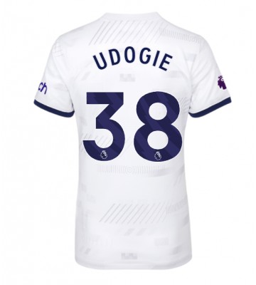 Tottenham Hotspur Destiny Udogie #38 Primera Equipación Mujer 2023-24 Manga Corta